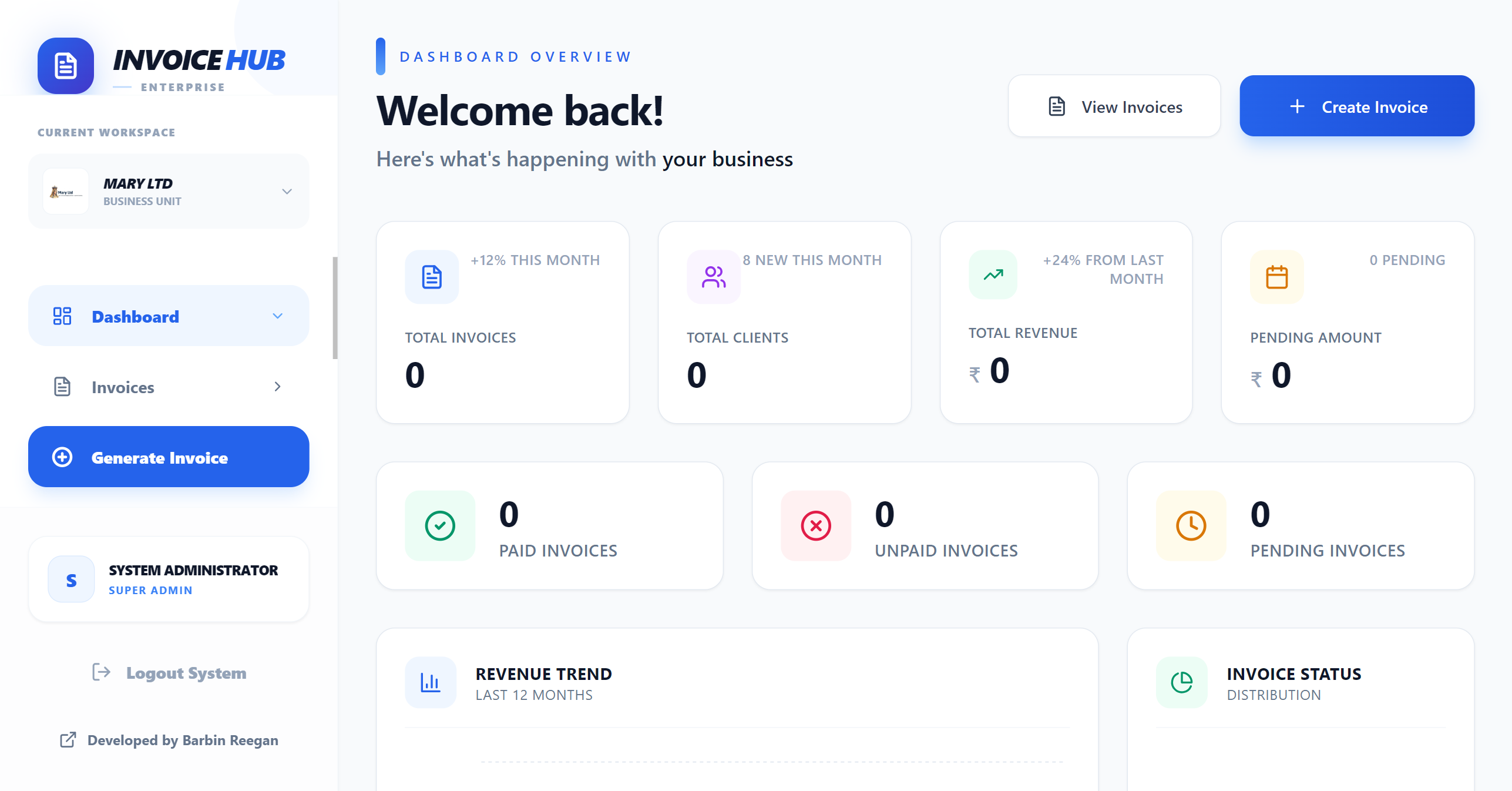 Marysan Invoice Tool System & CRM